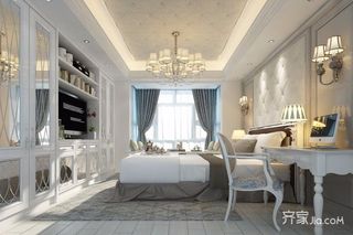 140平白色简欧风格卧室装修效果图