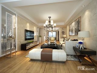130㎡两居室简欧风装修效果图