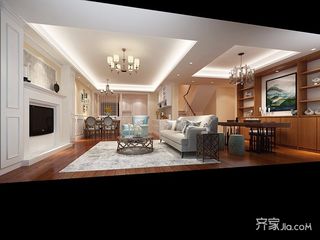 美式大户型复式装修设计图